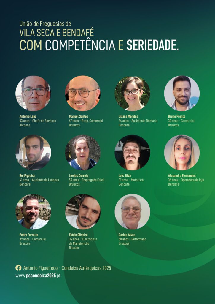 Lista de Candidatos à Junta de Freguesia de Vila Seca e Bendafé