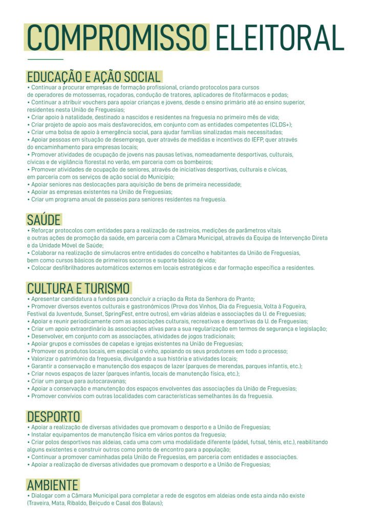 Compromisso Eleitoral Vila Seca e Bendafé