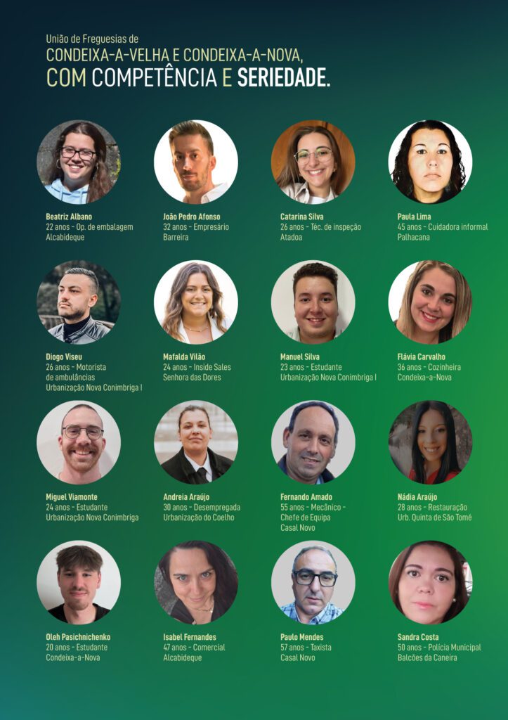 Lista de Candidatos à Junta de Freguesia de Condeixa-a-Nova e Condeixa-a-Velha