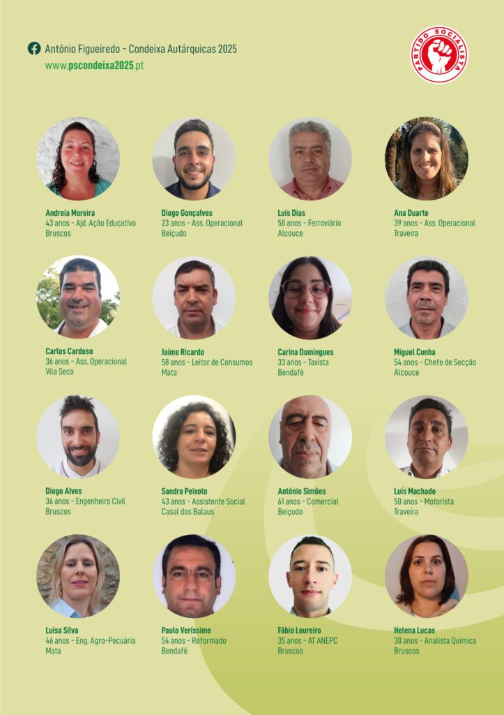 Lista de Candidatos à Junta de Freguesia de Vila Seca e Bendafé
