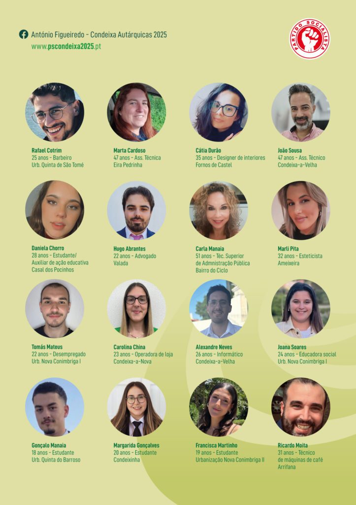 Lista de Candidatos à Junta de Freguesia de Condeixa-a-Nova e Condeixa-a-Velha